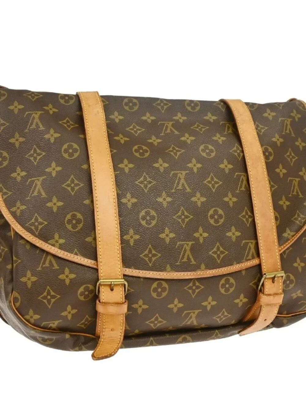 Best05 LOUIS VUITTON MONOGRAM SAUMUR 43 MESSENGER BAG M42252 AR8907 NQ09305
